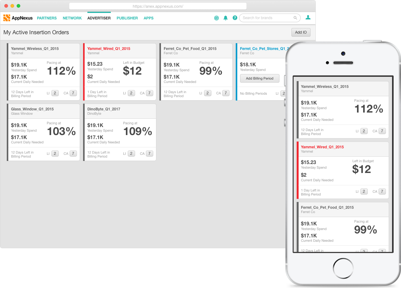 Trader Home Dashboard